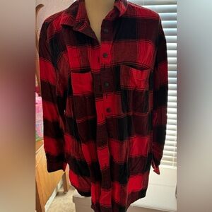 Red Buffalo plaid flannel size X